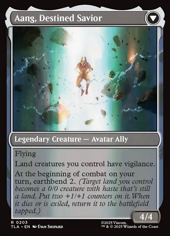 Aang, at the Crossroads // Aang, Destined Savior, Avatar: The Last Airbender Card Art
