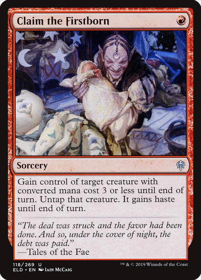 Claim the Firstborn, Throne Of Eldraine Card Art