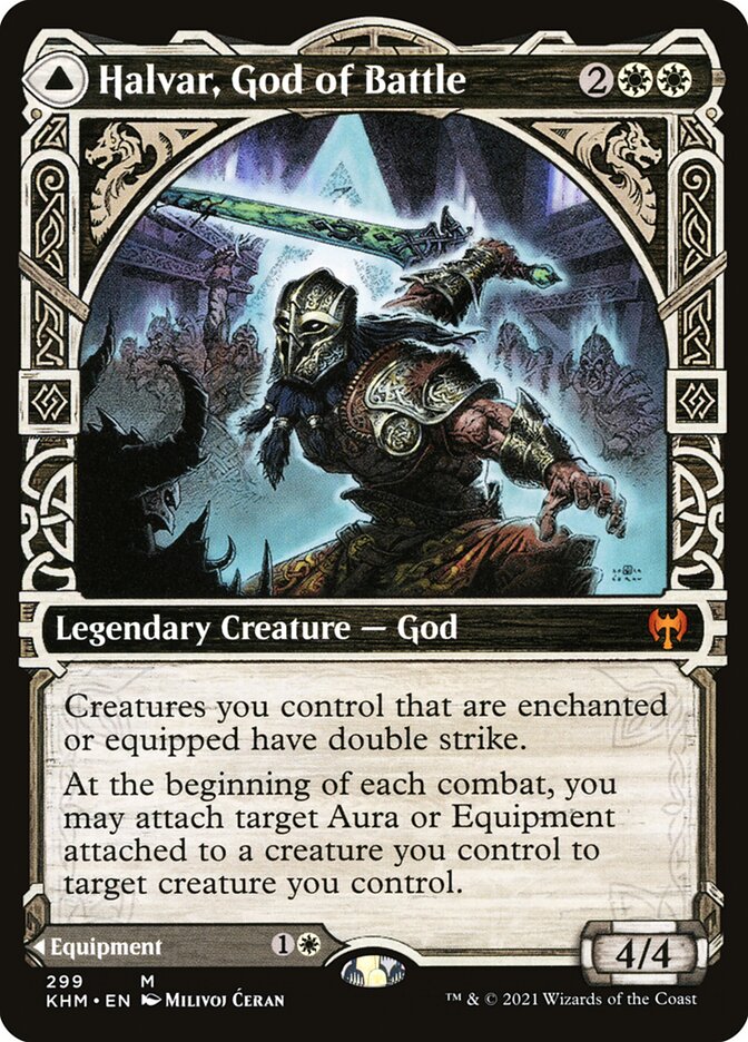 Halvar, God of Battle // Sword of the Realms, Kaldheim Card Art