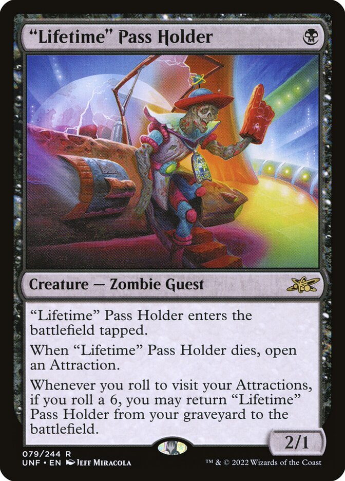 "Lifetime" Pass Holder, Unfinity Card Art