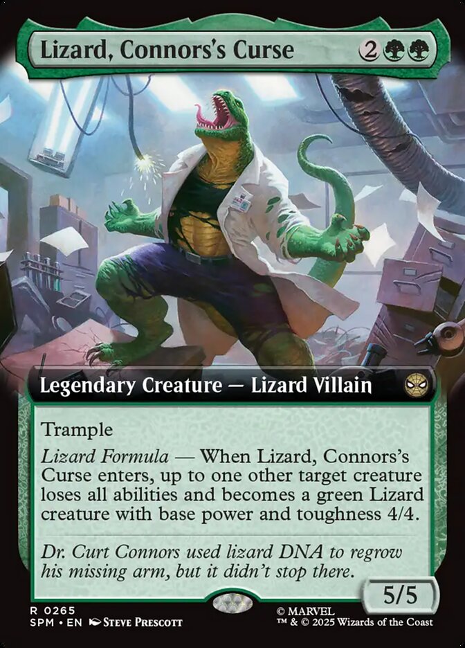 Lizard, Connors's Curse, Marvel'S Spider-Man Card Art