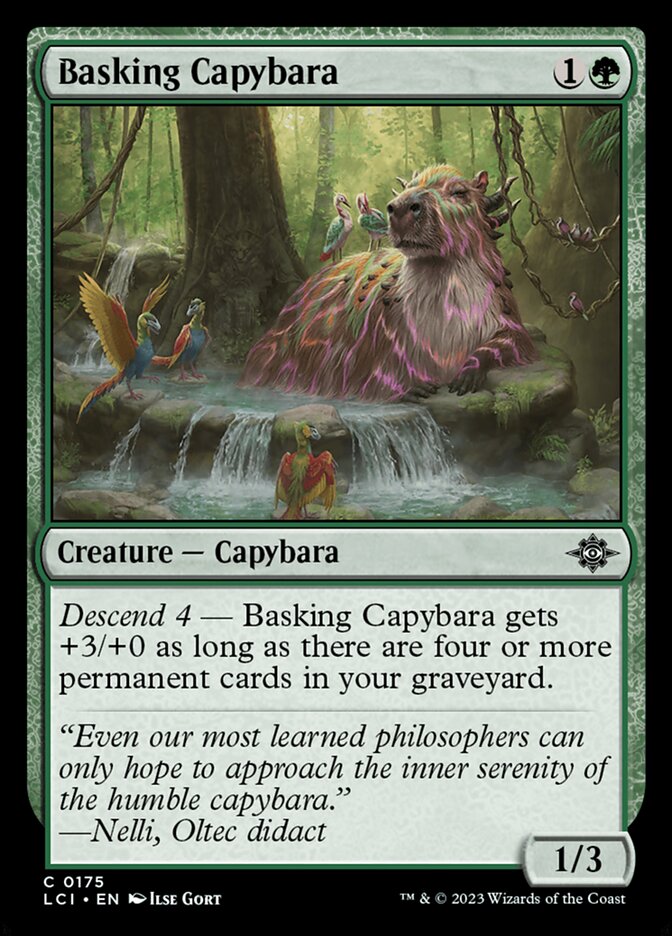 Basking Capybara, The lost caverns of ixalan Card Art