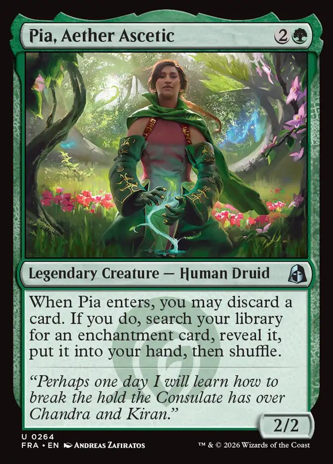 Pia, Aether Ascetic, Reality Fracture Card Art