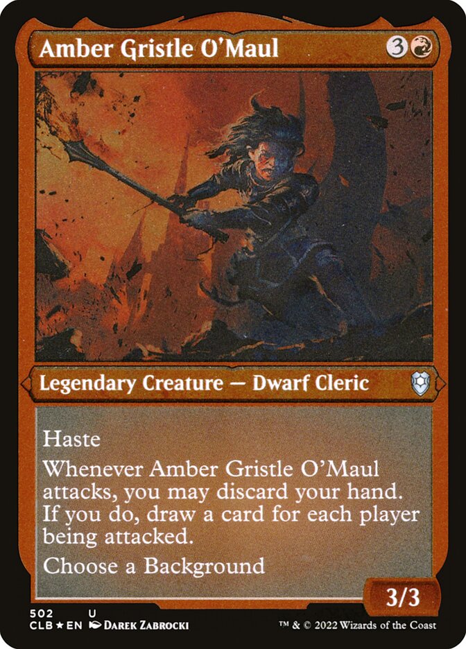 Amber Gristle O'Maul, Commander Legends: Battle For Baldur'S Gate Card Art