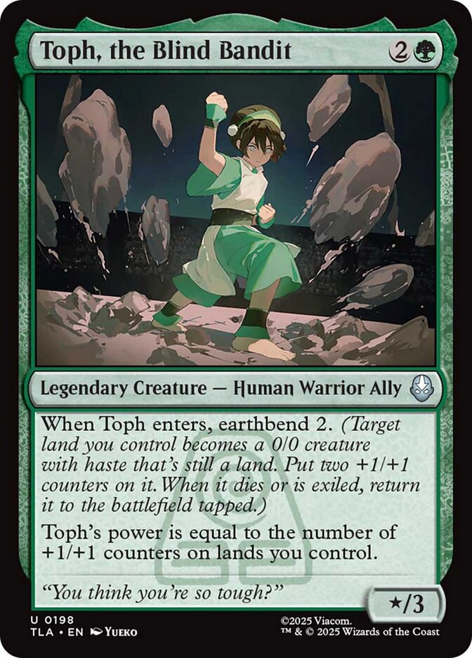Toph, the Blind Bandit, Avatar: The Last Airbender Card Art