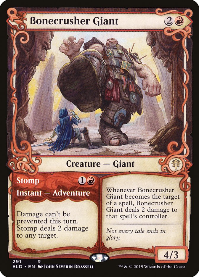 Bonecrusher Giant // Stomp, Throne of eldraine Card Art
