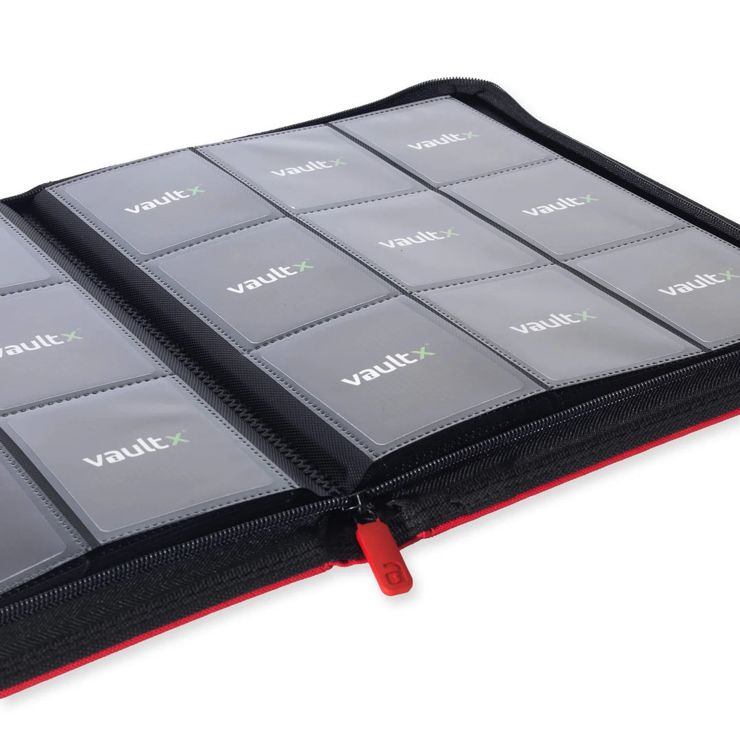 VaultX - 9-Pocket - Exo-Tec Zip Binder - Fire Red