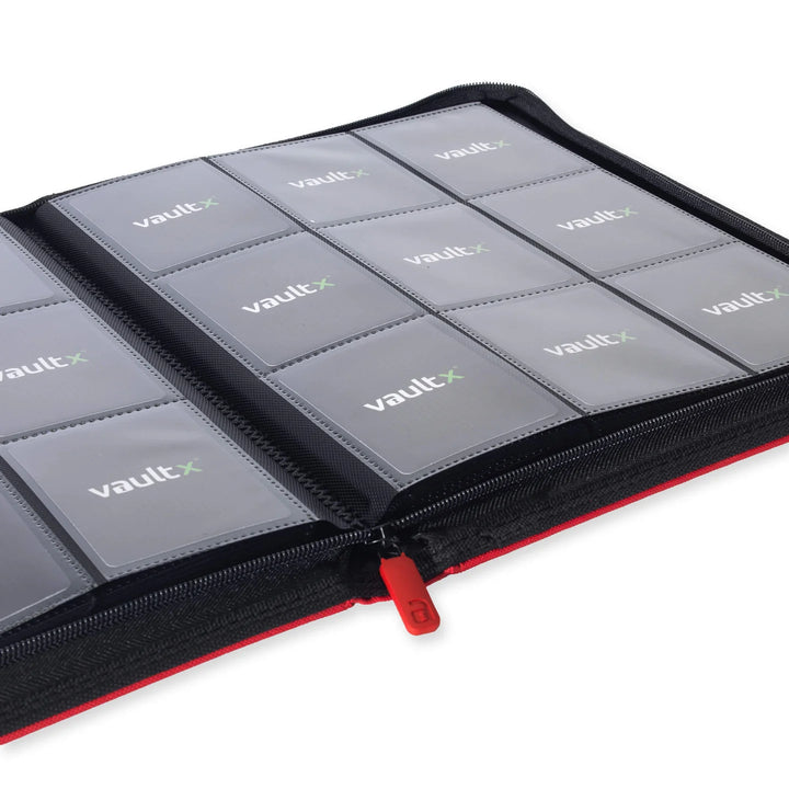 VaultX - 9-Pocket - Exo-Tec Zip Binder - Fire Red