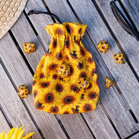 Q Workshop - Dice Bag - Full Art: Sunflower