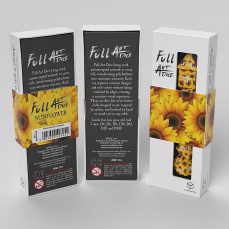 Q Workshop - Dice - RPG Set - Full Art: Sunflower