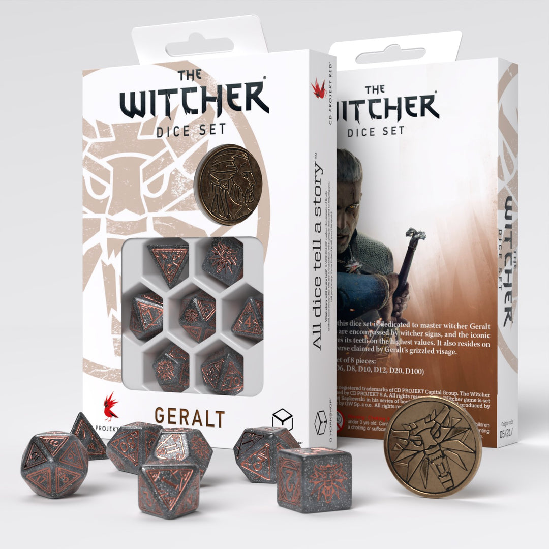 Q Workshop - Dice - RPG Set - The Witcher - Geralt: Price Of Neutrality