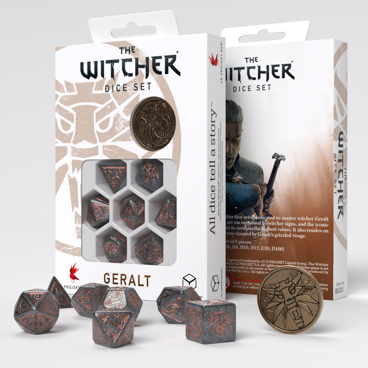 Q Workshop - Dice - RPG Set - The Witcher - Geralt: Price Of Neutrality