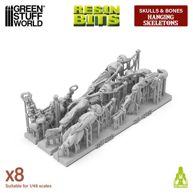 Green Stuff World - 8 Hanging Skeletons