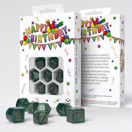 Q Workshop - Dice - RPG Set - Happy Birthday: Baloons