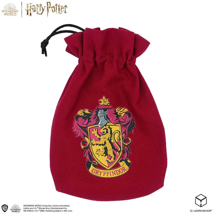 Q Workshop - Dice - Harry Potter Dice & Pouch - Gryffindor