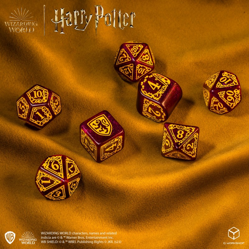 Q Workshop - Dice - Harry Potter Modern Dice Set - Gryffindor (Red)