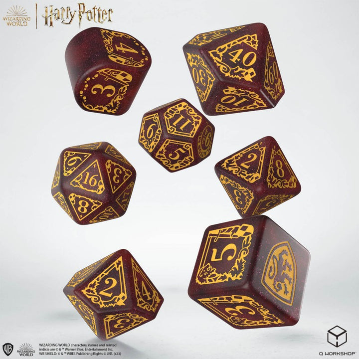 Q Workshop - Dice - Harry Potter Modern Dice Set - Gryffindor (Red)