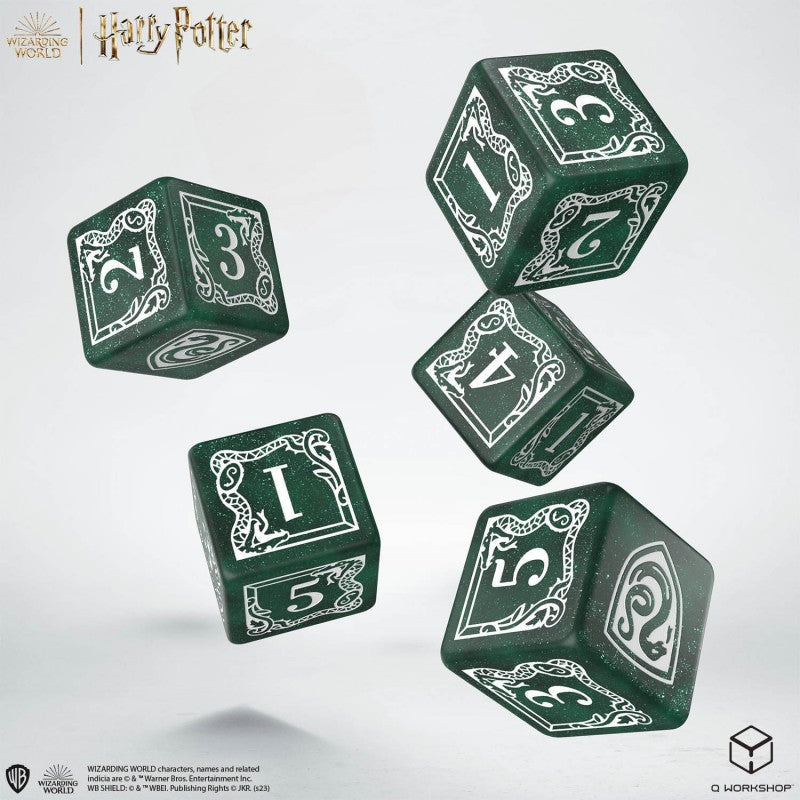 Q Workshop - Dice - Harry Potter Dice & Pouch - Slytherin