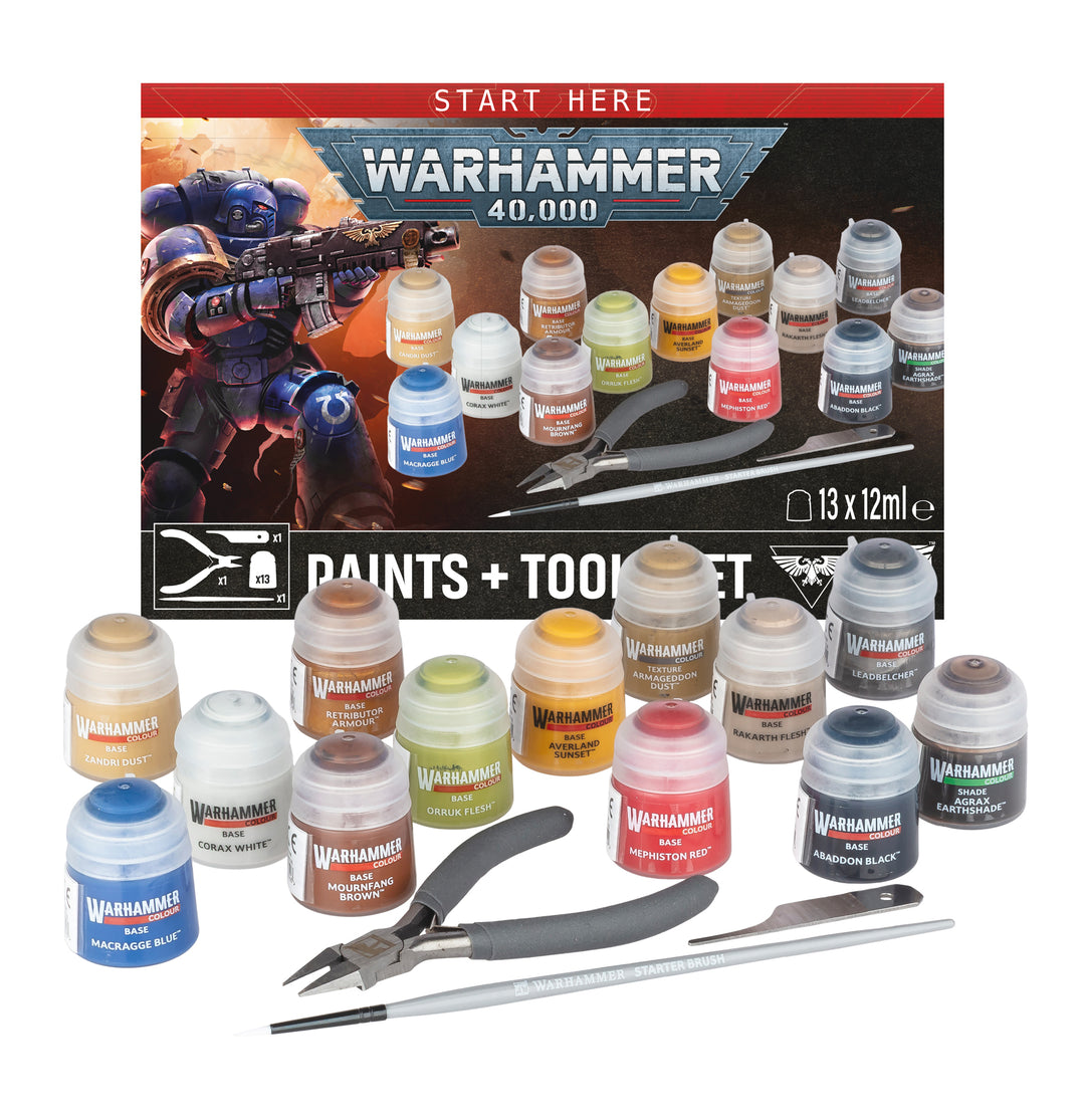 Warhammer: 40K - Paints + Tools Set