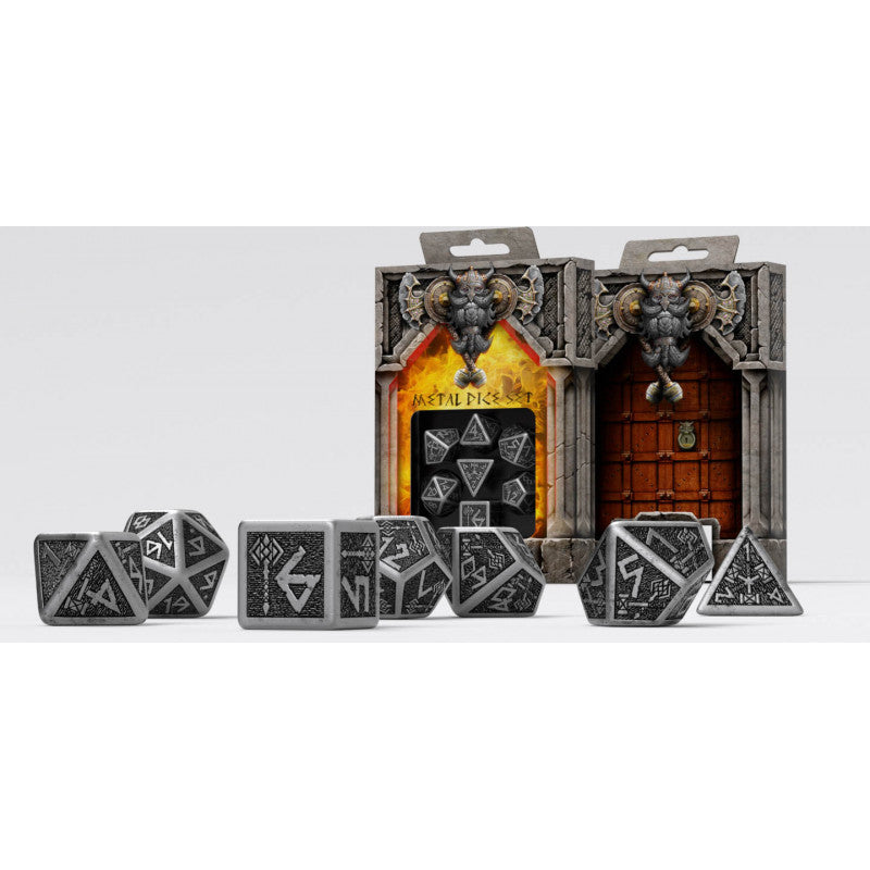 Q Workshop - Dice - RPG Set - Dwarven - Metal