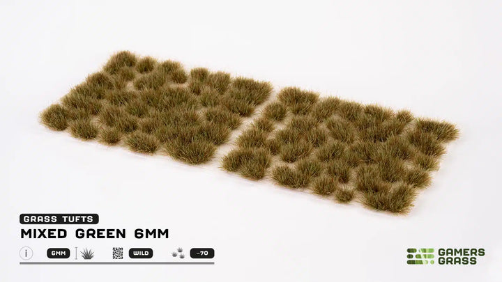 Gamers Grass - Grass Tufts - Mixed Green 6mm
