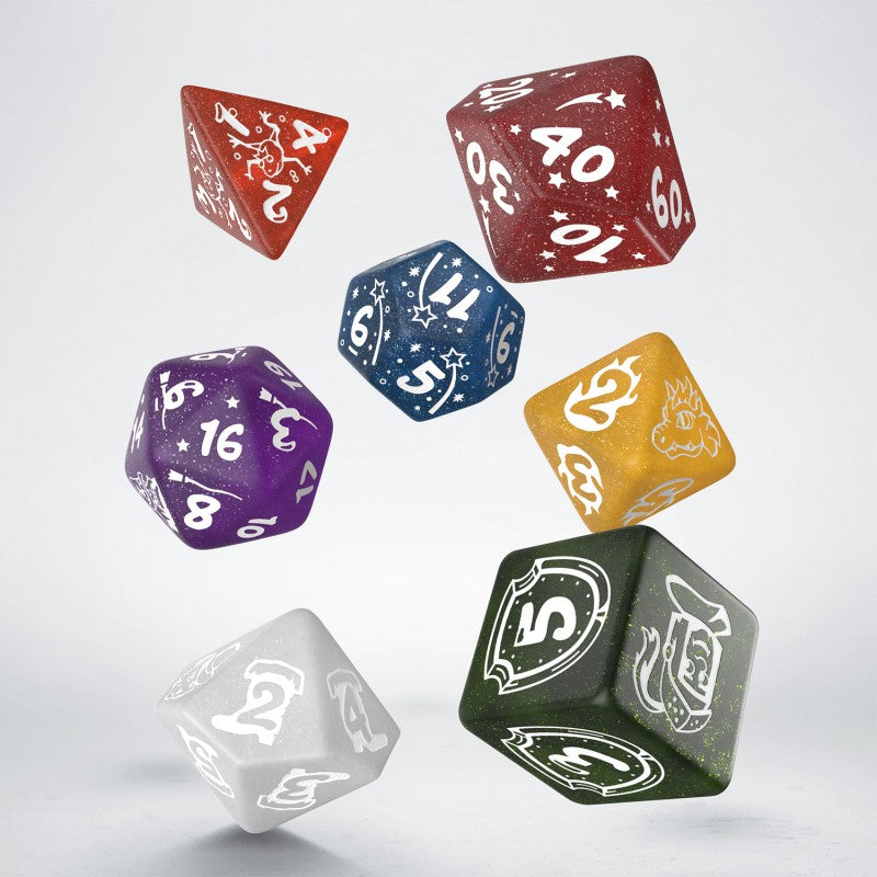 Q Workshop - Dice - RPG Set - My Very First Dice Set - Fairy Dust