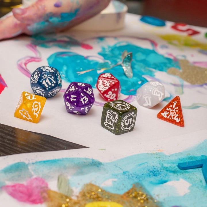 Q Workshop - Dice - RPG Set - My Very First Dice Set - Fairy Dust