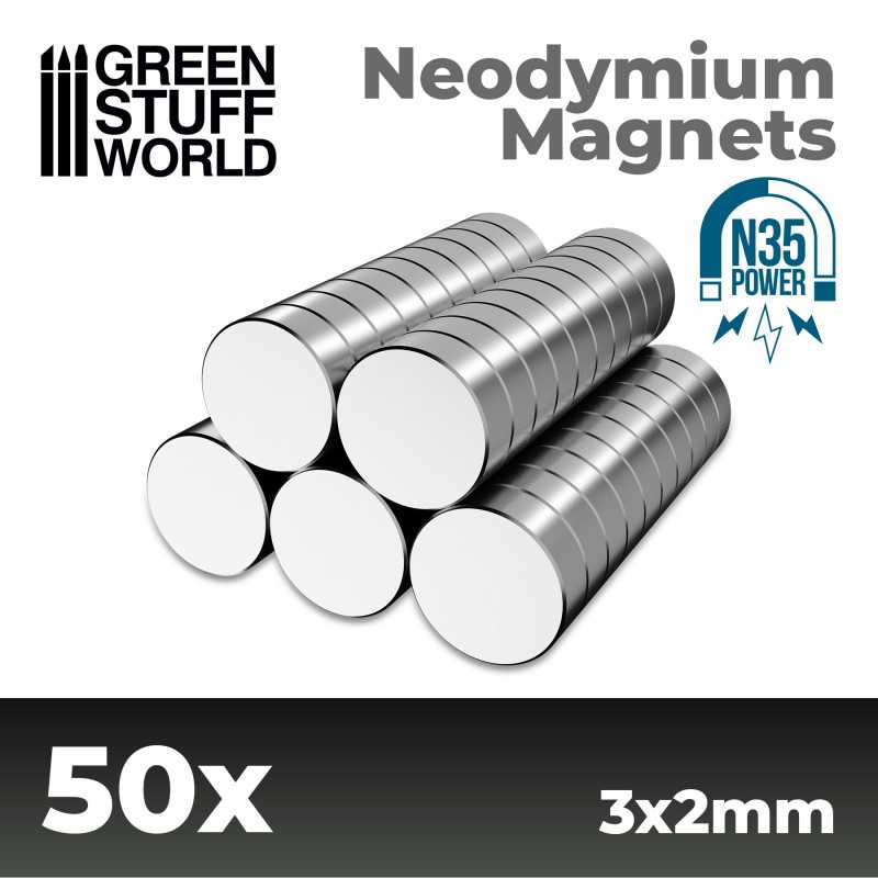 Green Stuff World - Neodymium Magnets - 3x2mm