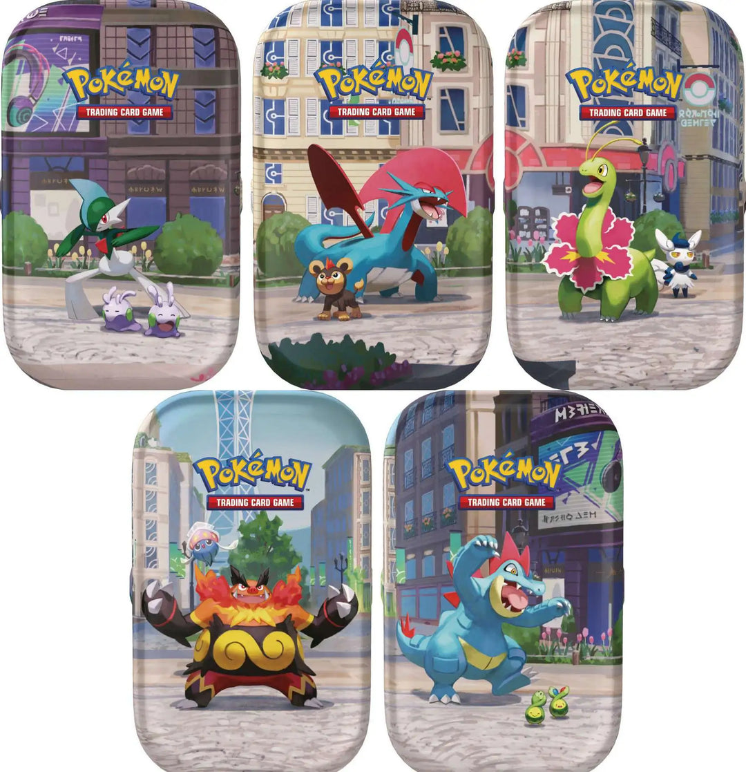 Pokémon - Mini Tin - Luminose City: Alla fem tins (Max 1st per hushåll)