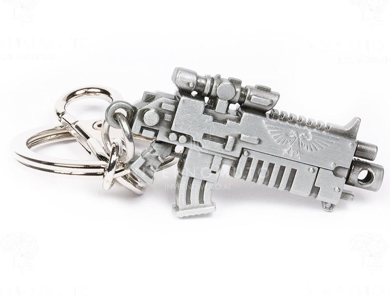 Warhammer 40K - Metal Keychain - Bolter Metallic Finish