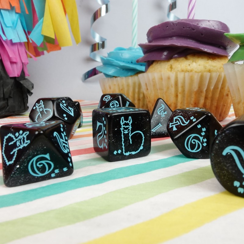 Q Workshop - Dice - RPG Set - 20 Years Anniversary: Llama Set