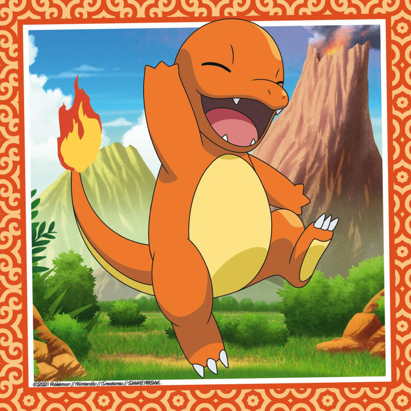 Ravensburger - Puzzle - 3 x 49 - Pokémon: Charmander, Bulbasaur and Squirtle