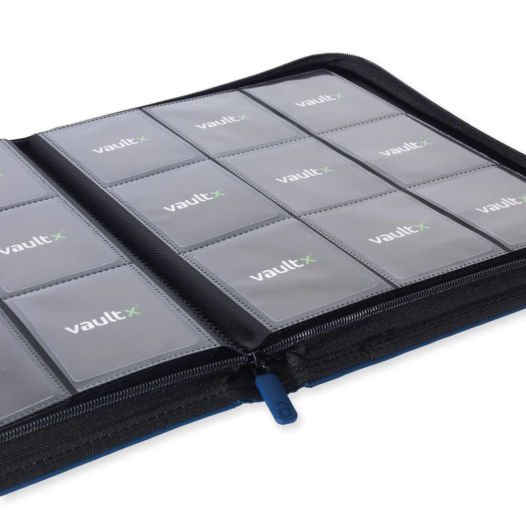 VaultX - 9-Pocket - Exo-Tec Zip Binder - Royal Blue
