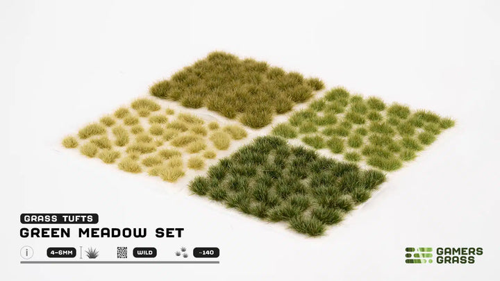 Gamers Grass - Tuft Set - Green Meadow