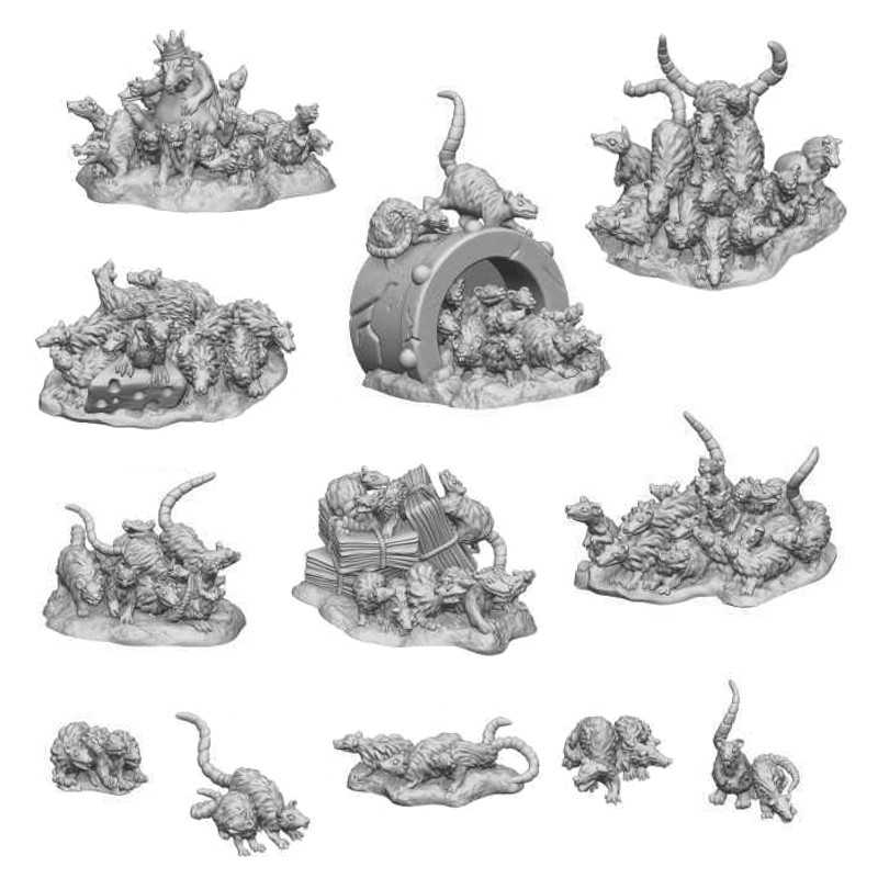 Green Stuff World - 12 Swarm of Rats