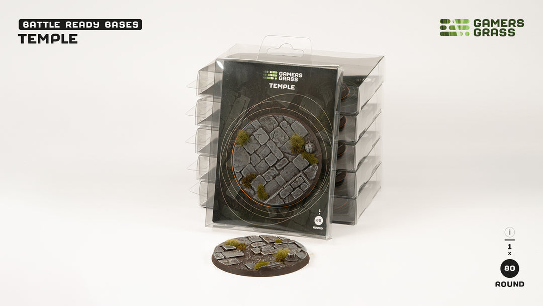 Gamers Grass - Battle Ready Bases - Temple - Round 80mm (1st)