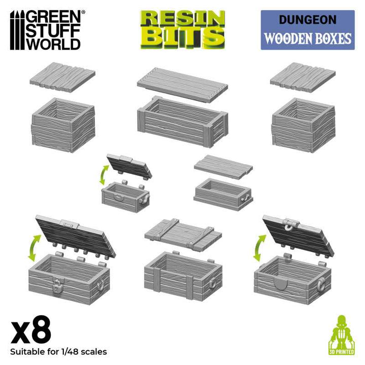 Green Stuff World - 8 Wooden boxes