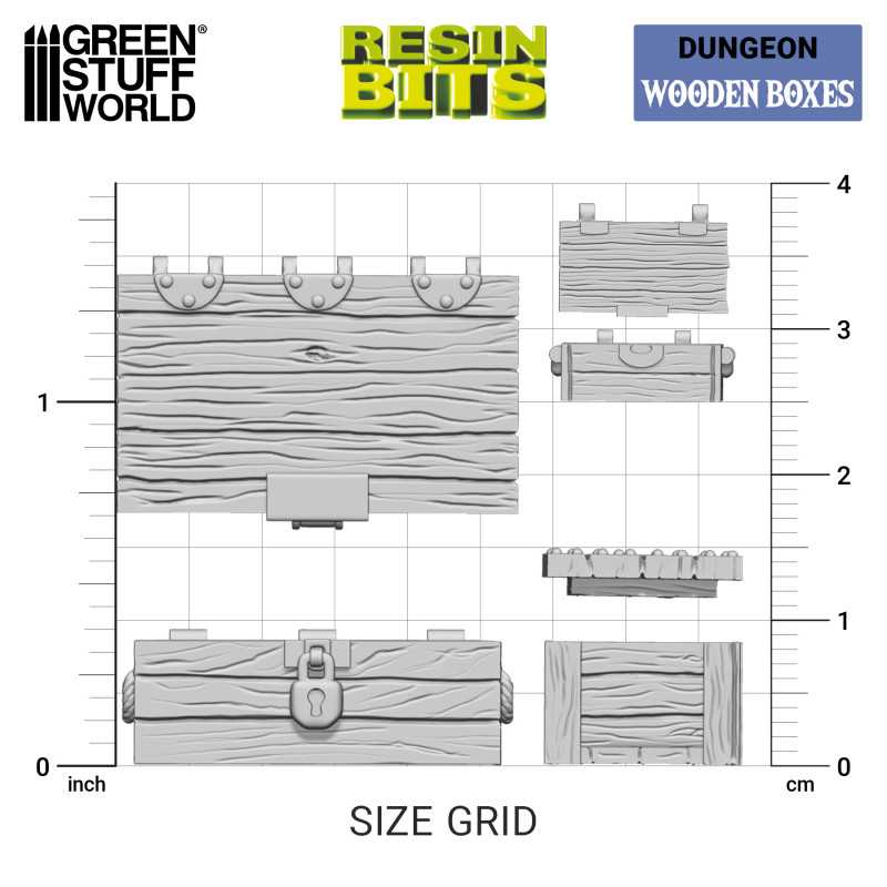 Green Stuff World - 8 Wooden boxes