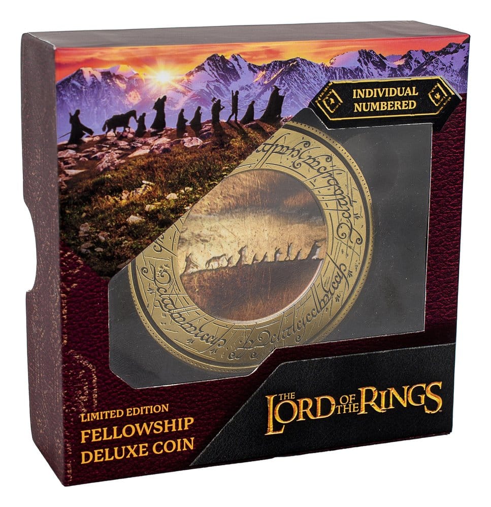 Lord of the Rings: Fellowship Deluxe Coin with Display Stand