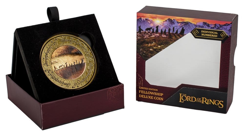 Lord of the Rings: Fellowship Deluxe Coin with Display Stand