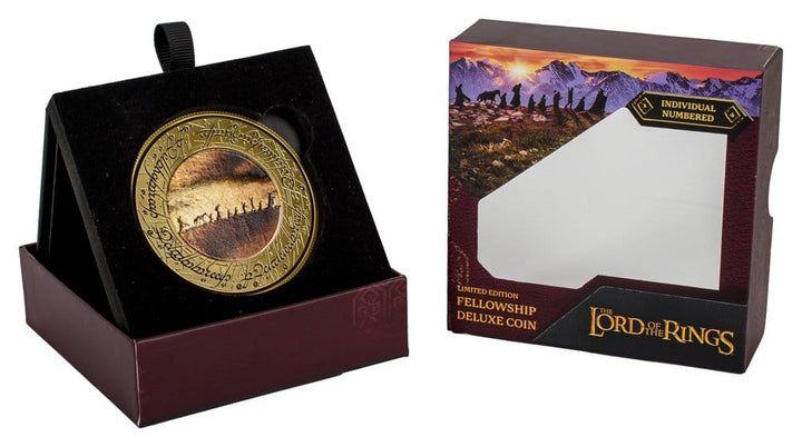 Lord of the Rings: Fellowship Deluxe Coin with Display Stand