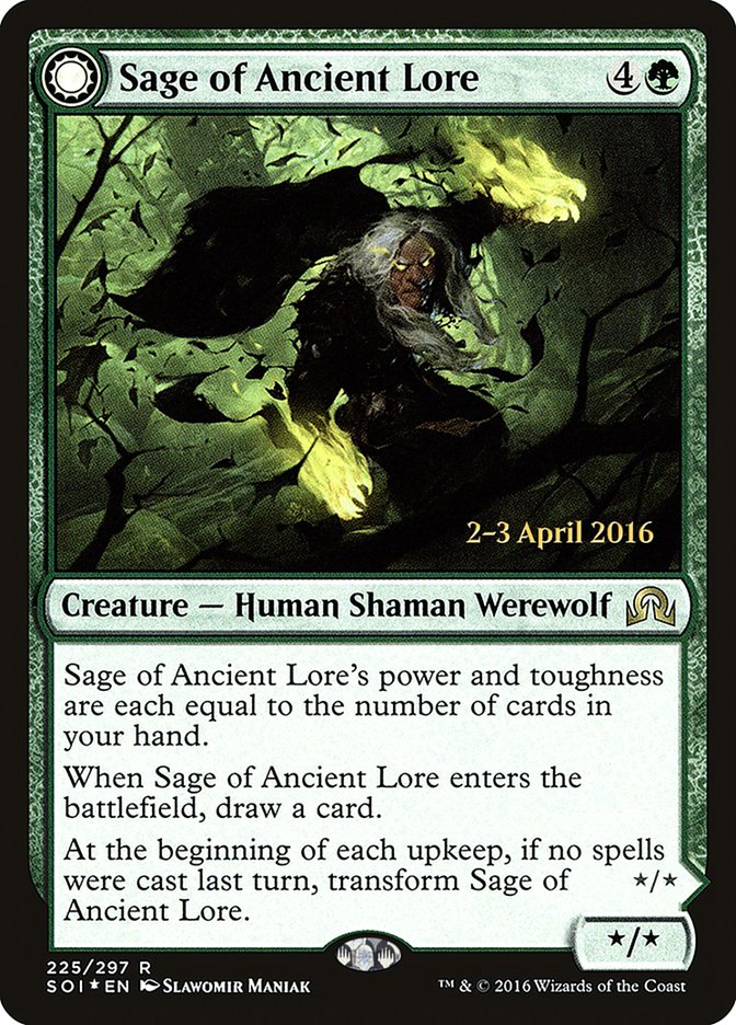 Sage of Ancient Lore // Werewolf of Ancient Hunger - Foil