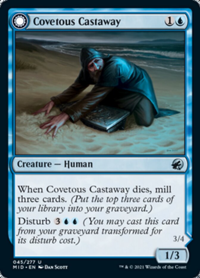 Covetous Castaway // Ghostly Castigator - Foil