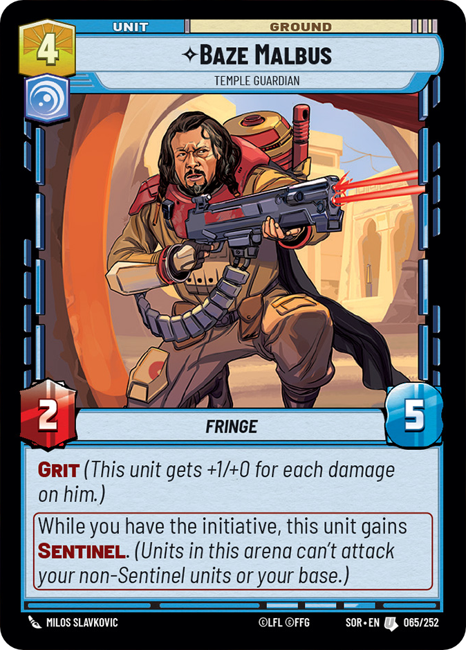 Baze Malbus, Temple Guardian