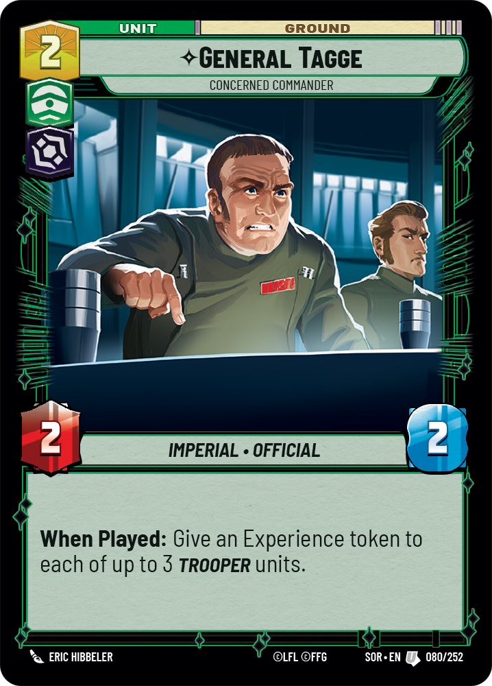 General Tagge, Concerned Commander - Foil