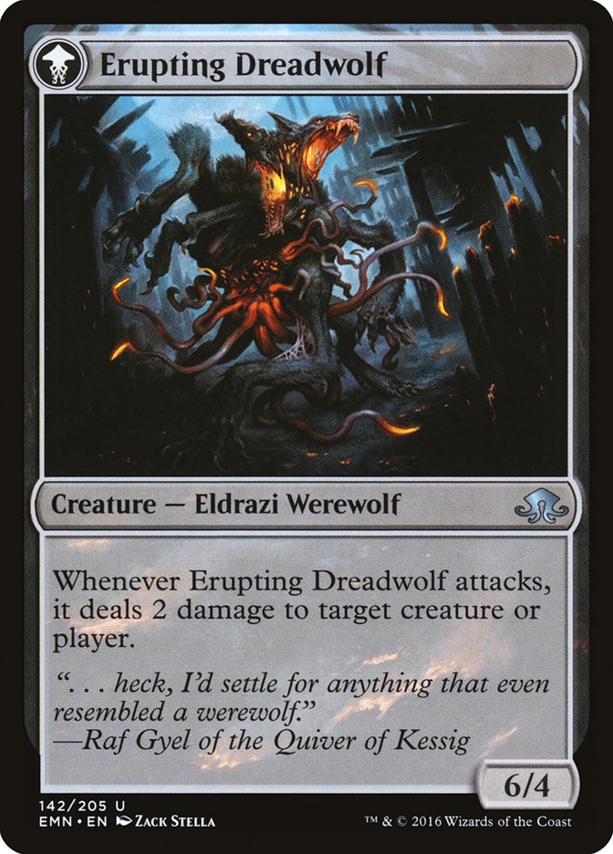 Smoldering Werewolf // Erupting Dreadwolf - Foil