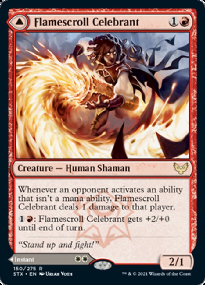 Flamescroll Celebrant // Revel in Silence - Foil