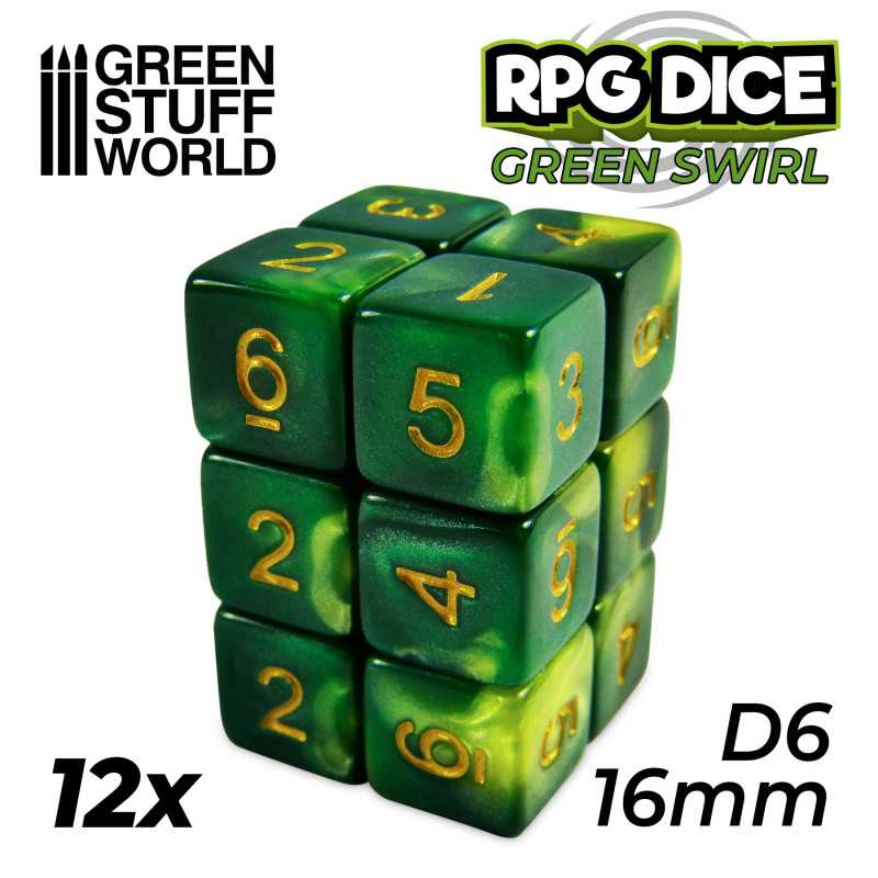 Green Stuff World - Dice - D6 - 16mm