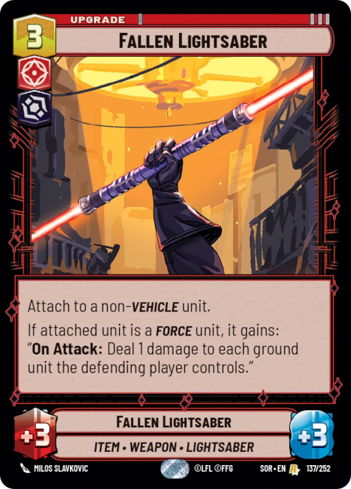 Fallen Lightsaber - Foil