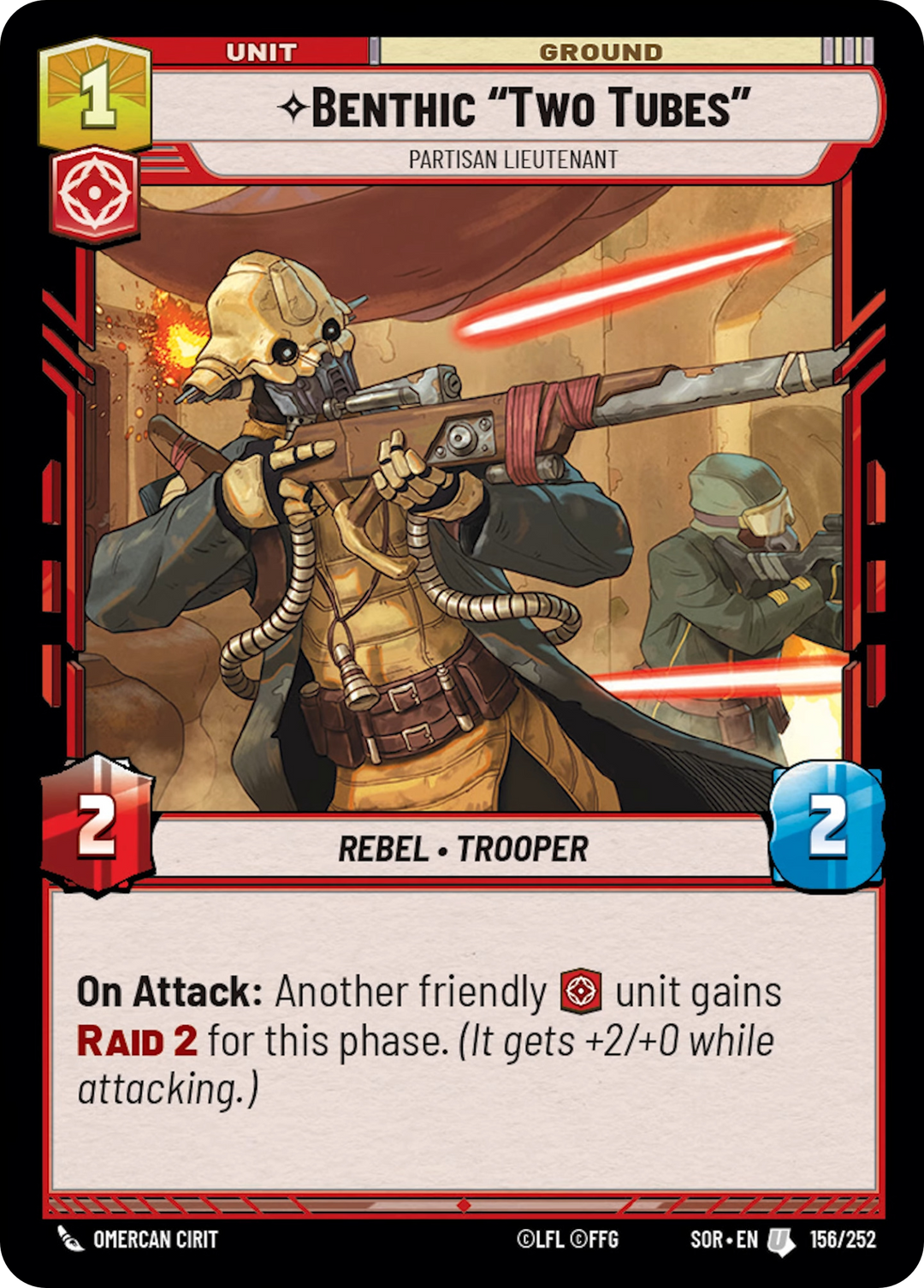 Benthic "Two Tubes", Partisan Lieutenant